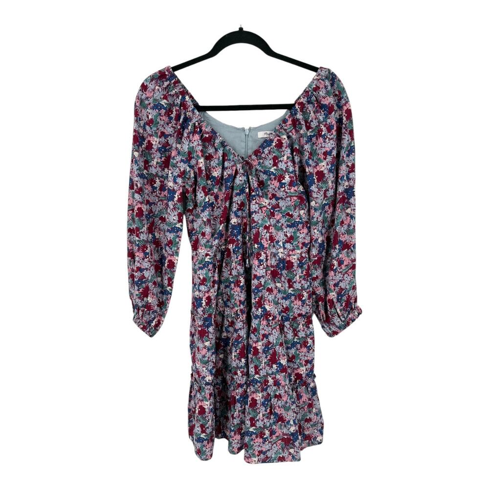 Madewell dress Amalia floral tiered minidress size 2